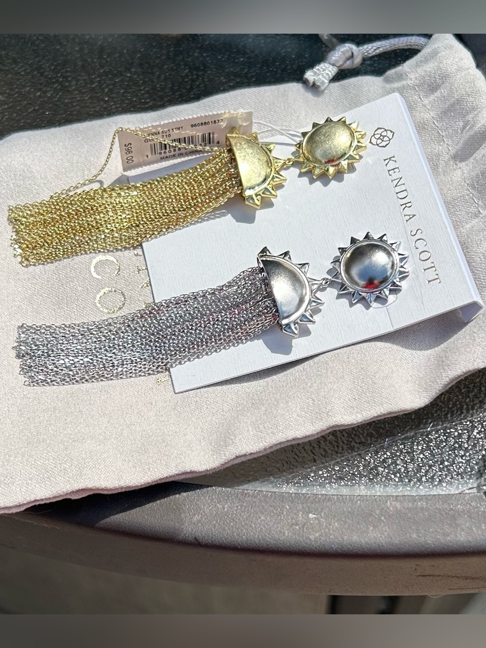 Kendra Scott Sunburst Tassel Drop Earrings - Gold & Silver